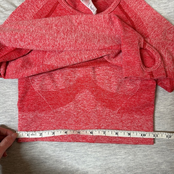 Gymshark Flex Sports Long Sleeve Crop Top - Red - Picture 5 of 6
